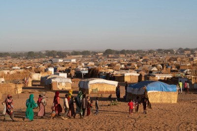 Tens of thousands of Sudanese refugees are living in makeshift shelters at spontaneous refugee resettlements near the border town of Adré, Chad, with limited access to basic services.