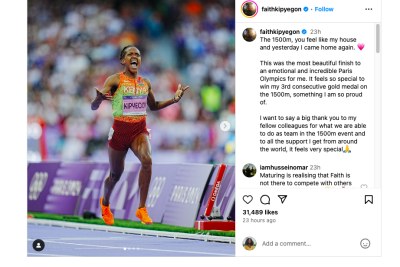 Kenyan running star Faith Kipyegon is considered one of the greatest 1,500m athletes the world has ever seen.