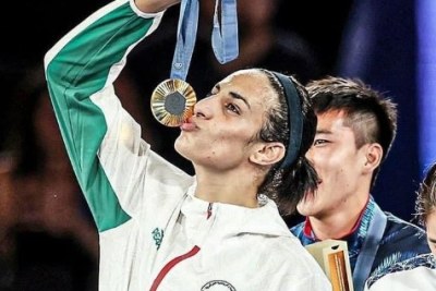 La boxeuse Imane Khelif, championne olympique