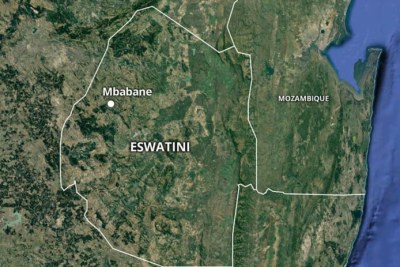 Eswatini map.