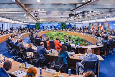 Opening ceremony of the G20 Leaders' Summit at the Museum of Art of Rio de Janeiro.