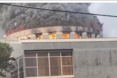Fire destroyed several parts of the Capitol Building which houses the Liberian legislature