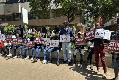 Protesters demanding an end to abductions occupied Aga Khan Walk on December 30, 2024.