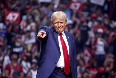 President of the United States Donald Trump speaking with attendees at an Arizona for Trump rally at Desert Diamond Arena in Glendale, Arizona (file photo).