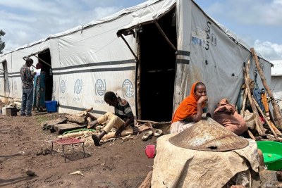 Life for internally displaced people living in Tigray shelters is a daily struggle (file photo)