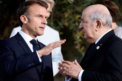 French President  Emmanuel Macron and the President Algeria M. Abdelmadjid Tebboune