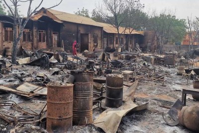 A school in West Darfur that had been serving as a shelter for displaced people was destroyed by an attack (file photo).