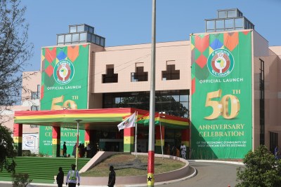 Celebrating Ecowas 50th anniversary.