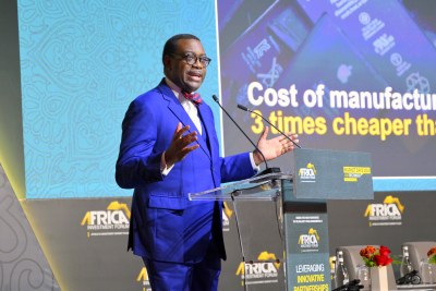 Dr. Akinwumi A. Adesina, President and Chairman of the Board of Directors, African Development Bank Group, addresses the Africa Investment Forum 2024 n Rabat.