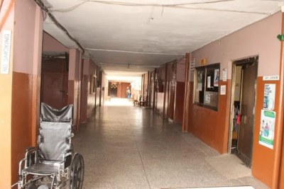 Mamprobi Polyclinic OPD in Accra was virtually empty during the nurses' and midwives' strike on June 9, 2025.