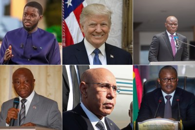Les Présidents du Sénégal SE Bassirou Diomaye Faye, des Etats-Unis SE Donald Trump, du Gabon SE Brice Clotaire Oligui Nguema, du Libéria SE Joseph Boakai, de la Mauritanie SE Mohamed Ould Ghazouani et de la Guinée Bissau SE Umaro Sissoco Embaló