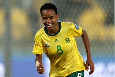 South African forward Hildah Magaia at CAF WAFCON 2024