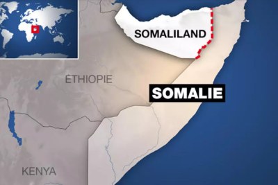 Map of Somaliland and Somalia