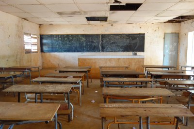 An empty classroom (file photo).