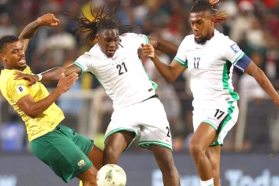Nigeria's Super Eagles play against Bafana Bafana of South Africa in World Cup qualifier