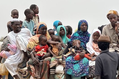 A caravan of displaced families fleeing El Fasher, North Darfur, in search of safety (file photo).