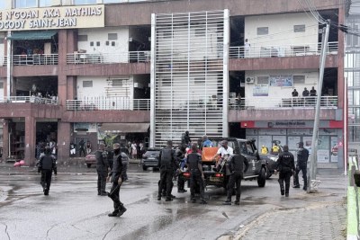Côte d'Ivoire's Common Front activists arrested after defying the banned march in Abidjan on Saturday, 11 October 2025.