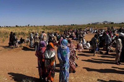 People displaced from El Fasher to Tawila in North Darfur.