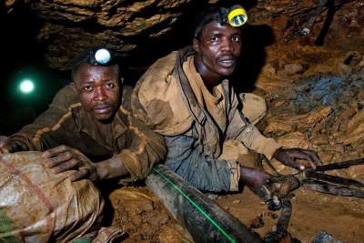 Illegal mining in DR Congo.