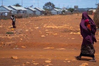 Families living in a settlement near Baidoa in Somalia have been driven from their homes by drought and conflict and are trying to rebuild their lives.