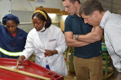 U.S. Deputy Assistant Secretary Nick Checker touring Sovereign Metals facilities in Lilongwe. Sovereign Metals Limited is developing  the Kasiya Rutile-Graphite Project in Malawi to produce a battery mineral essential for the Energy Transition.