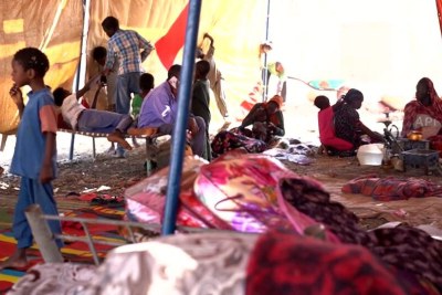 Living conditions at the Abu Al Naja camp in Sudan.