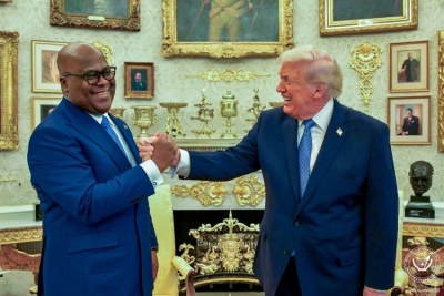 Le Président de la RDC, Félix shisekedi et le Président des USA Donald Trump