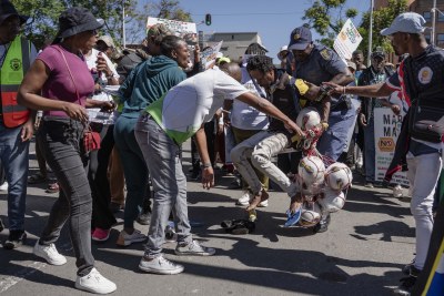 A street vendor was attacked when hundreds of people marched through the streets of Pretoria, protesting against the presence of undocumented immigrants in South Africa and high unemployment. Led by March and March, the protest was joined by ActionSA and anti-immigrant vigilantes Operation Dudula.