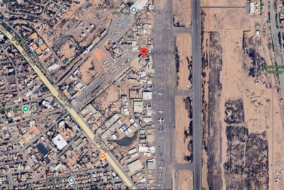 Satellite view of Khartoum airport.