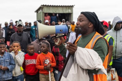 Protesters have said they want all immigrants out of the country because they are getting all the jobs (file photo).