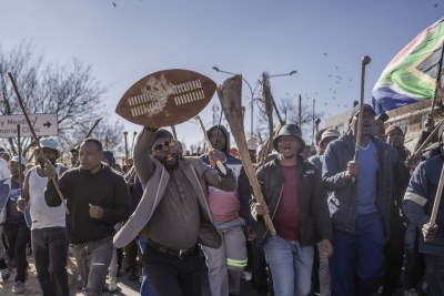 A march against immigration in Benoni on the East Rand of the Gauteng province in South Africa. (file photo).