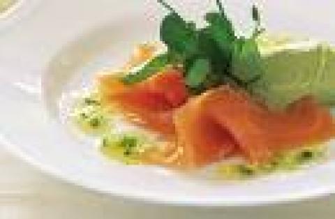 Avocado with smoked fish