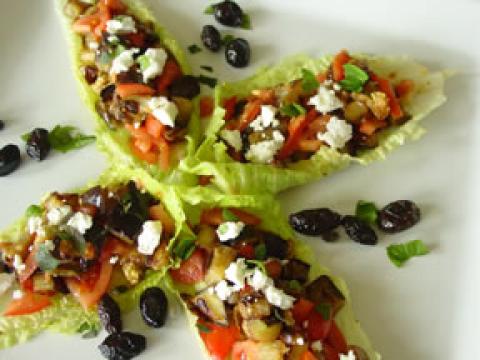 Eggplant and Peanut Salad