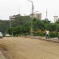 road construction work taking place in Monrovia