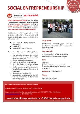 Social Entrepreneurship course